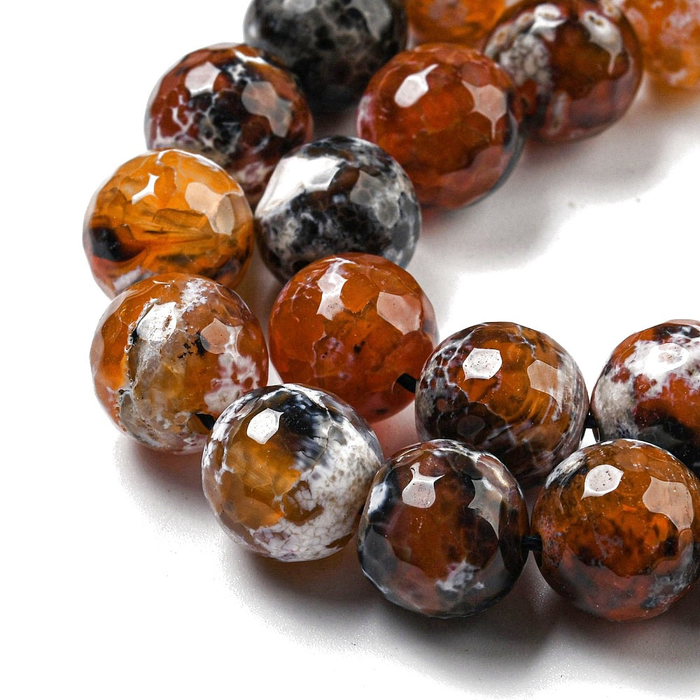 Κομπολόι ημιπολύτιμων λίθων φυσικού Αχάτη και Αιματίτη / Κωδικός Προϊόντος: Α115