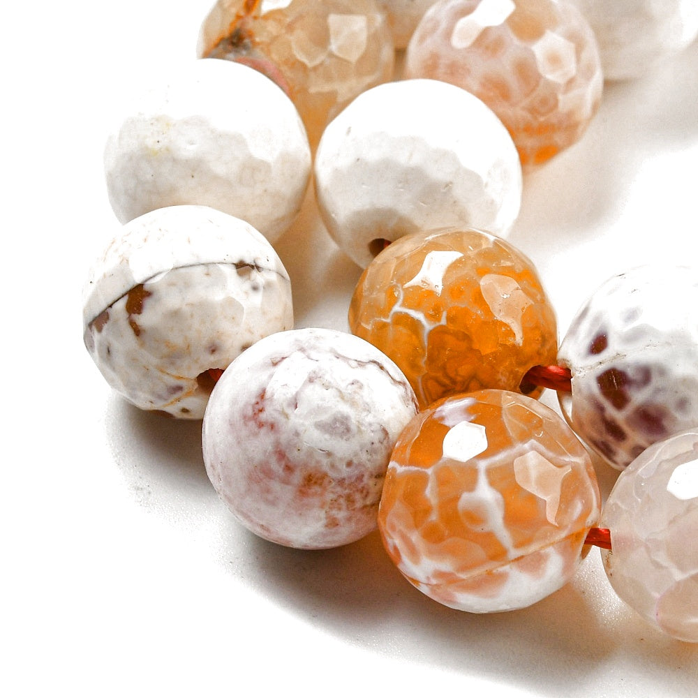 Κομπολόι ημιπολύτιμων λίθων φυσικού Αχάτη κρακελέ και Αιματίτη / Κωδικός Προϊόντος: Α156