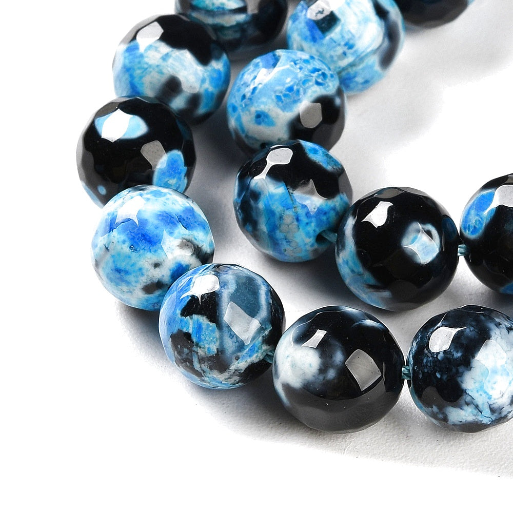 Κολιέ ημιπολύτιμων λίθων φυσικού Αχάτη και Αιματίτη / Κωδικός Προϊόντος: Ζ153