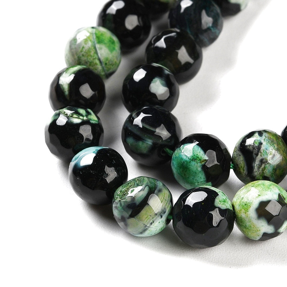 Κολιέ ημιπολύτιμων λίθων φυσικού Αχάτη και Αιματίτη / Κωδικός Προϊόντος: Ζ154