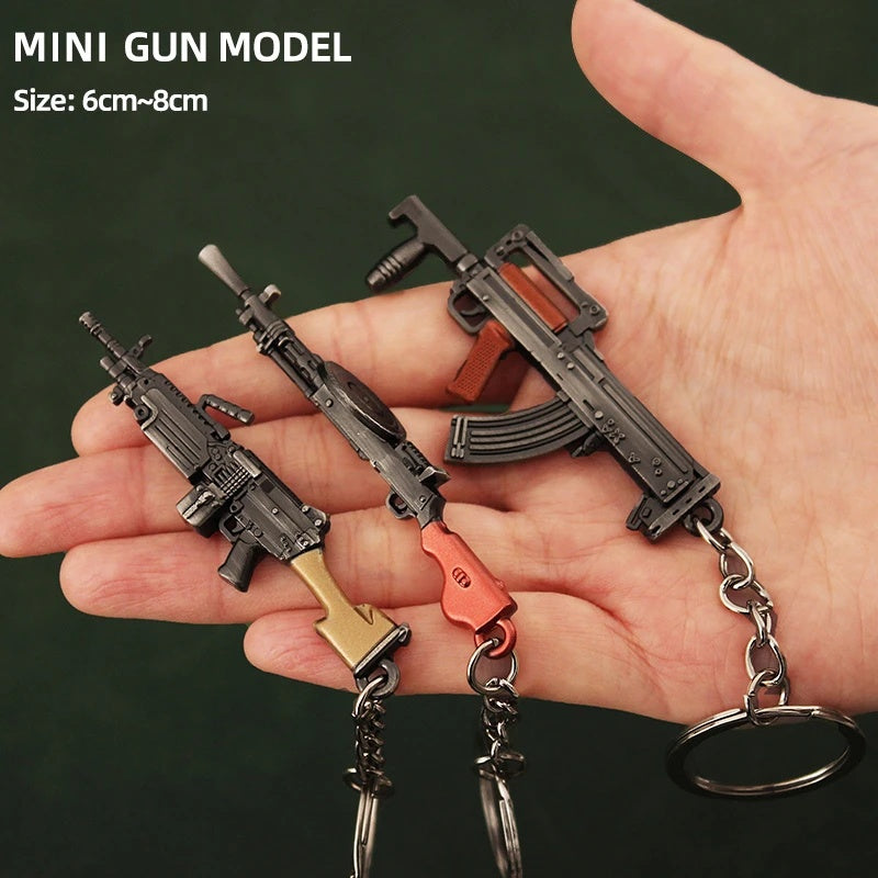 7 τεμάχια μεταλλικά mini guns + paracorde large 23cm