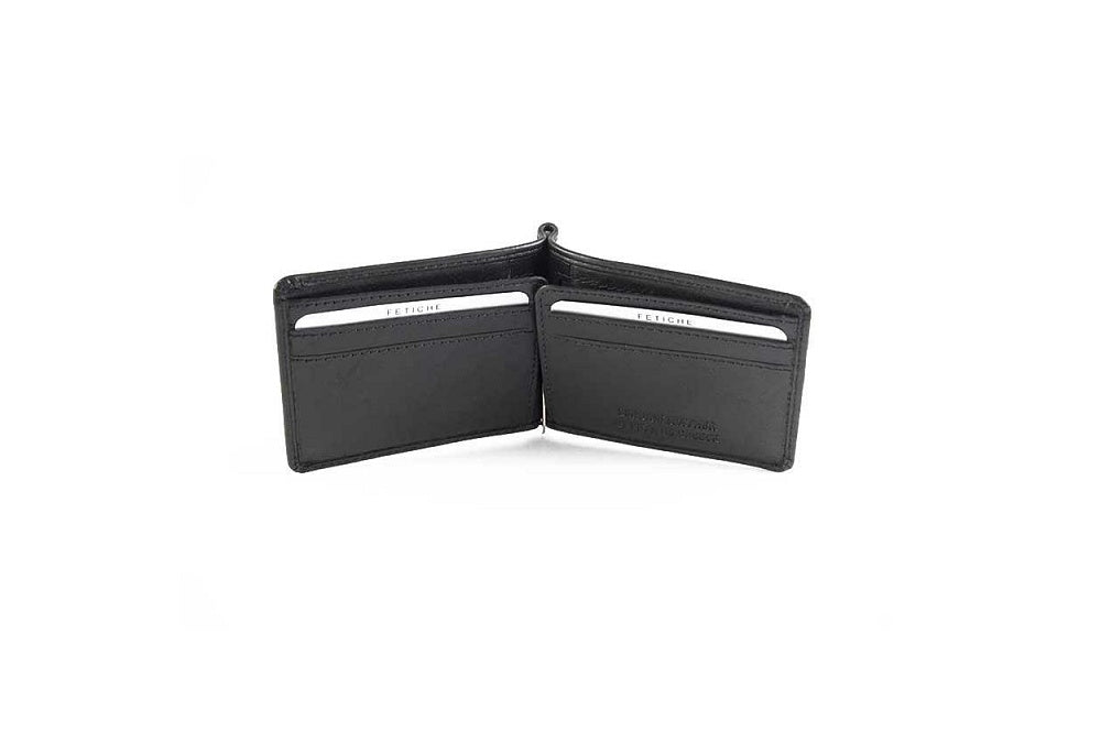 Δερμάτινο χειροποίητο ανδρικό πορτοφόλι / Κωδικός Προϊόντος: VE-2668 black