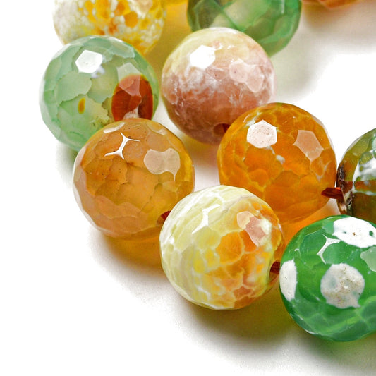 Κομπολόι ημιπολύτιμων λίθων φυσικού Αχάτη κρακελέ και Αιματίτη / Κωδικός Προϊόντος: Α101