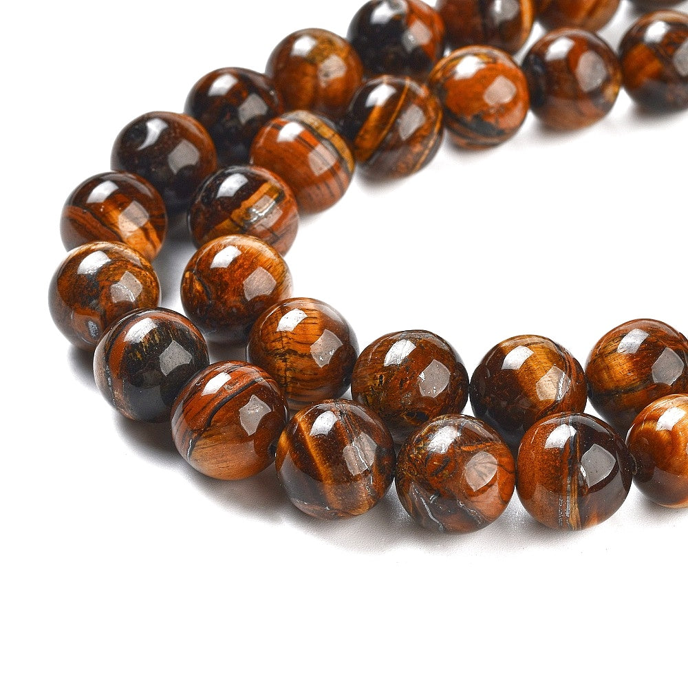 Κομπολόι ημιπολύτιμων λίθων φυσικού Μάτι Τίγρης και Αιματίτη / Κωδικός Προϊόντος: Α131