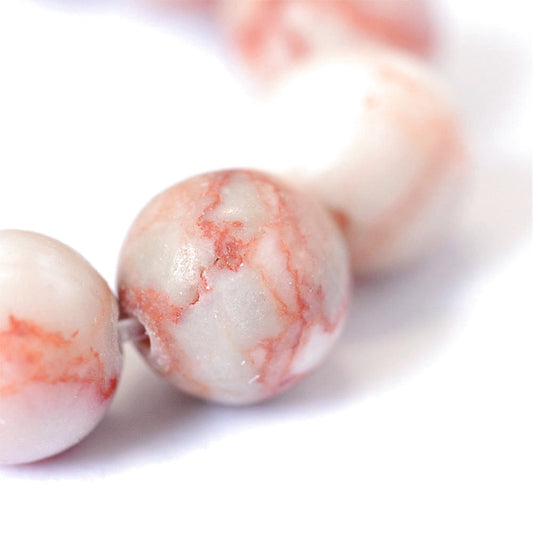 Κομπολόι ημιπολύτιμων λίθων φυσικού Κόκκινου Ίασπη Netstone και Αιματίτη / Κωδικός Προϊόντος: Α142