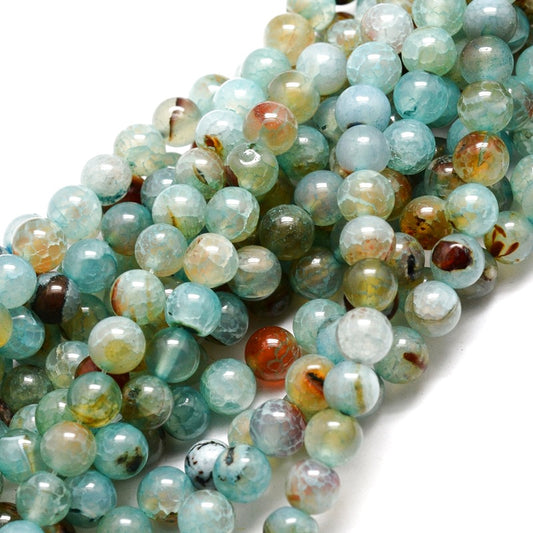 Κομπολόι ημιπολύτιμων λίθων φυσικού Αχάτη και Αιματίτη / Κωδικός Προϊόντος: Α148