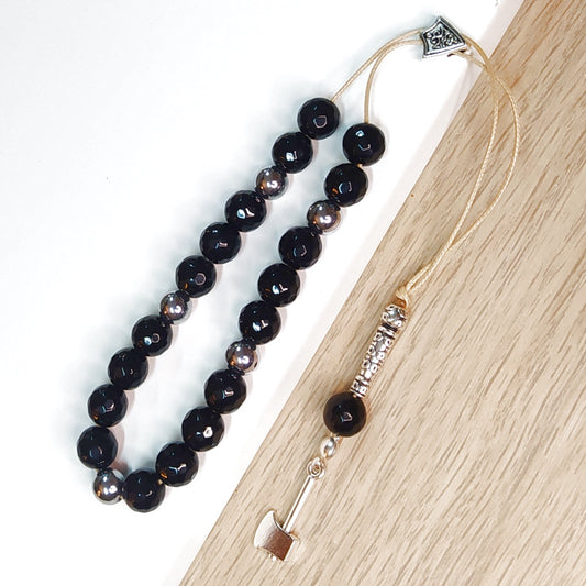 Κομπολόι ημιπολύτιμων λίθων φυσικού Ίασπη και Αιματίτη / Κωδικός Προϊόντος: Α150