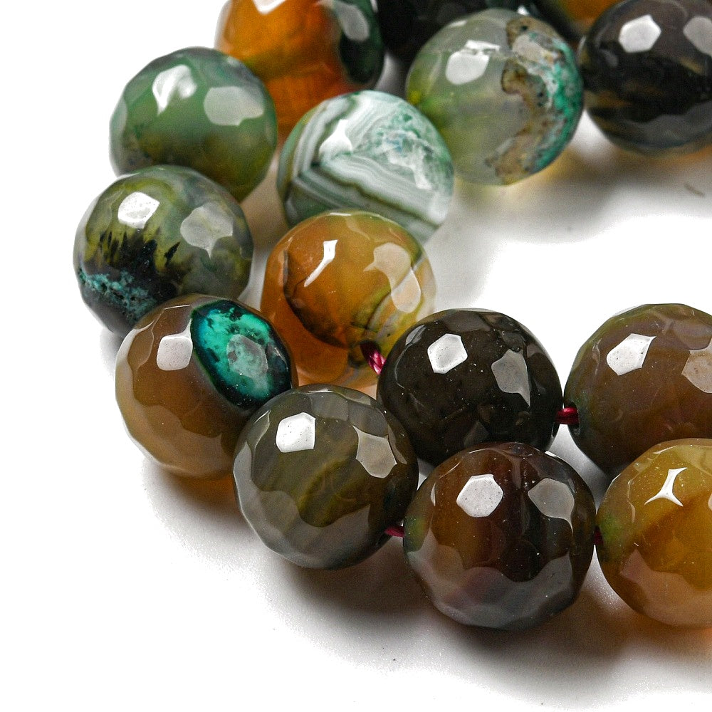 Κομπολόι ημιπολύτιμων λίθων φυσικού Αχάτη και Αιματίτη / Κωδικός Προϊόντος: Α166