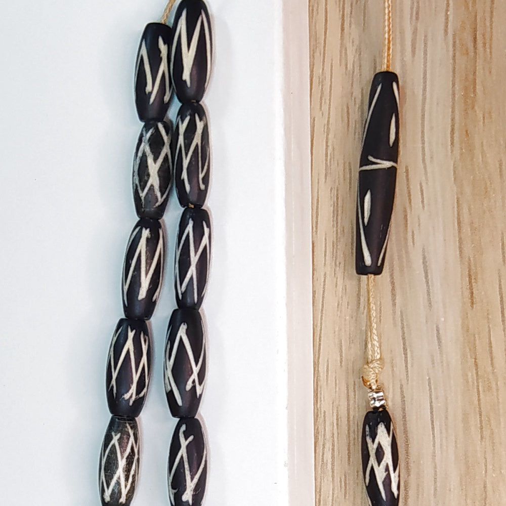 Κομπολόι χειροποίητο από Σκαλιστό Κόκκαλο Καμήλας / Κωδικός Προϊόντος: Ε110