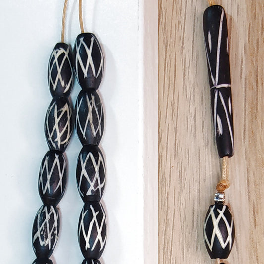 Κομπολόι χειροποίητο από Σκαλιστό Κόκκαλο Καμήλας / Κωδικός Προϊόντος: Ε119