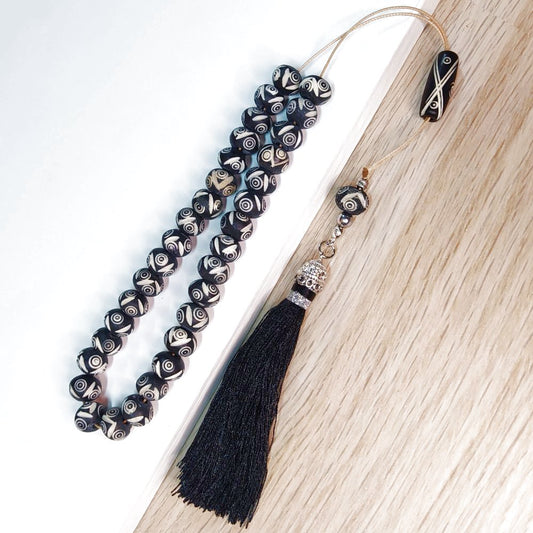 Κομπολόι χειροποίητο από Σκαλιστό Κόκκαλο Καμήλας / Κωδικός Προϊόντος: Ε121