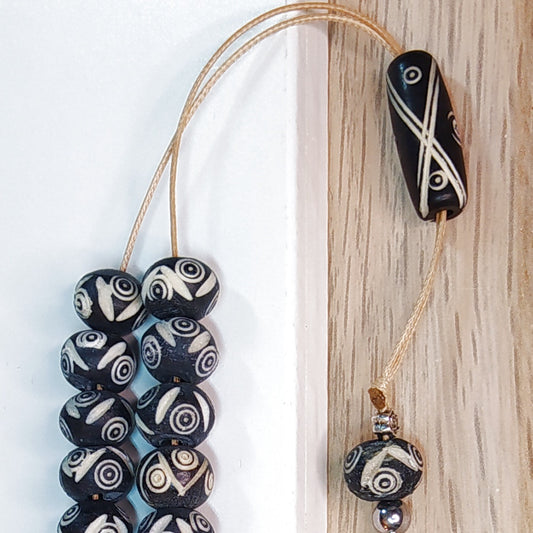 Κομπολόι χειροποίητο από Σκαλιστό Κόκκαλο Καμήλας / Κωδικός Προϊόντος: Ε121