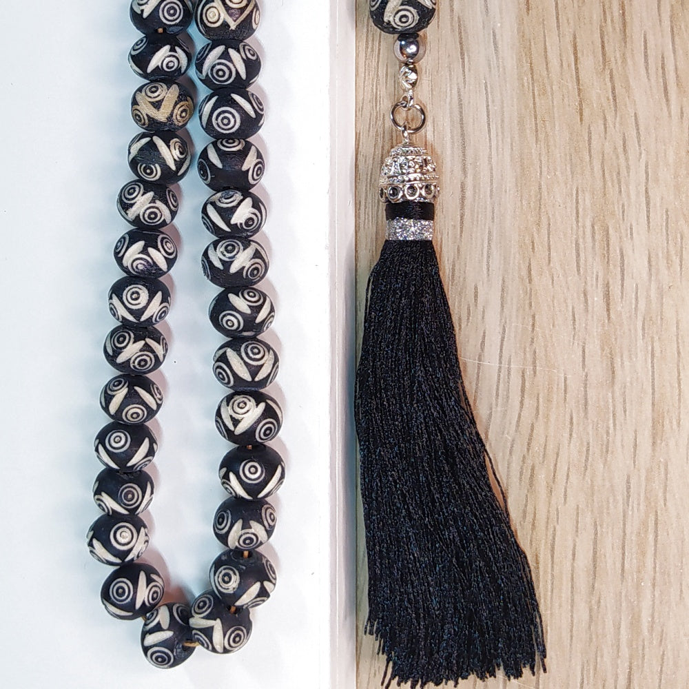 Κομπολόι χειροποίητο από Σκαλιστό Κόκκαλο Καμήλας / Κωδικός Προϊόντος: Ε121