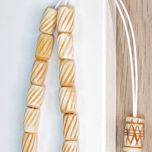 Κομπολόι χειροποίητο από Σκαλιστό Κόκκαλο Καμήλας / Κωδικός Προϊόντος: Ε128