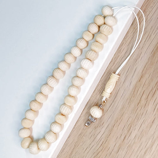 Κομπολόι χειροποίητο από Σκαλιστό Κόκκαλο Καμήλας / Κωδικός Προϊόντος: Ε146