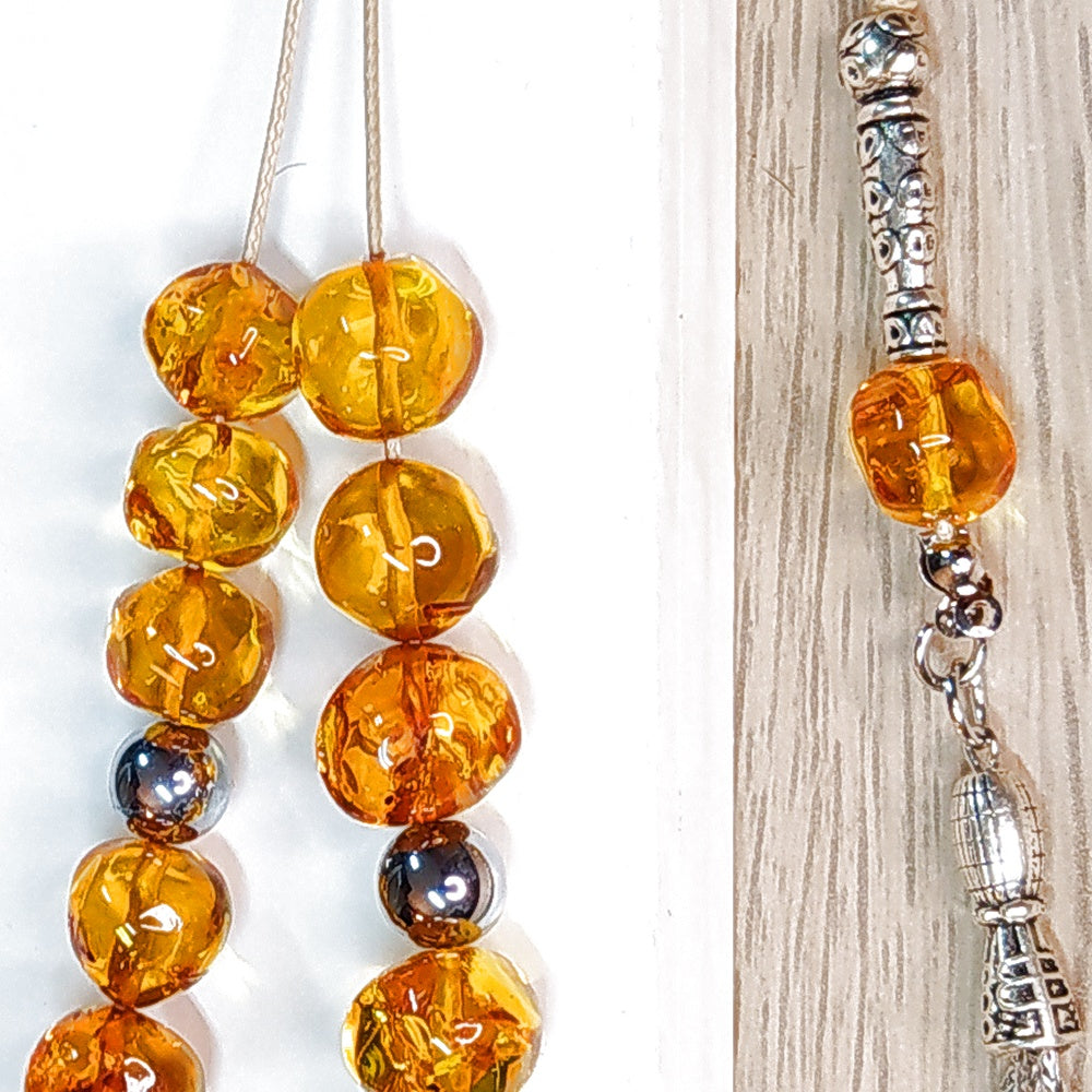 Κομπολόι χειροποίητο από Φυσικό Κεχριμπάρι Βαλτικής / Κωδικός Προϊόντος: Κ104