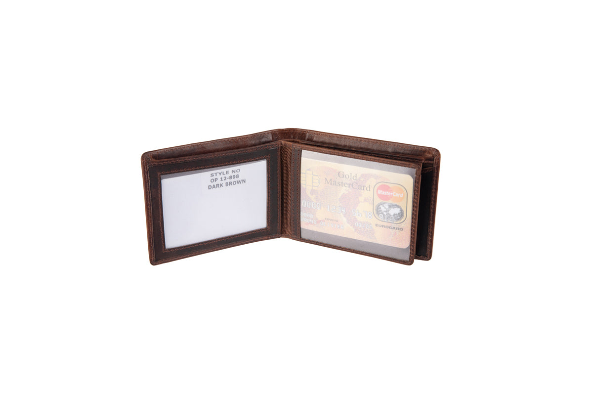 Δερμάτινο χειροποίητο ανδρικό πορτοφόλι / Κωδικός Προϊόντος: OP 12-898
