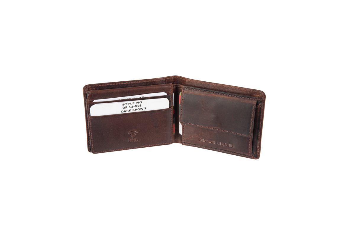 Δερμάτινο χειροποίητο ανδρικό πορτοφόλι / Κωδικός Προϊόντος: OP 12-918