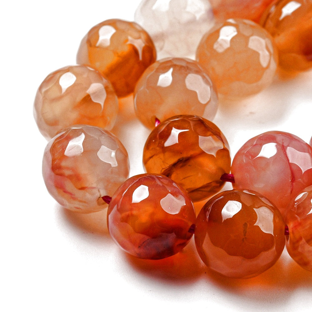 Κολιέ ημιπολύτιμων λίθων φυσικού Αχάτη και Αιματίτη / Κωδικός Προϊόντος: Ζ116