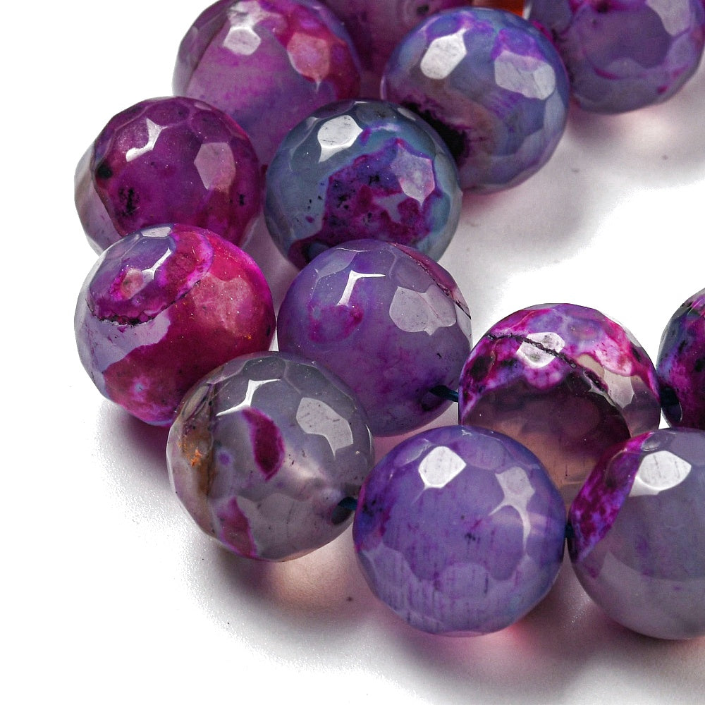 Κολιέ ημιπολύτιμων λίθων φυσικού Αχάτη και Αιματίτη / Κωδικός Προϊόντος: Ζ126