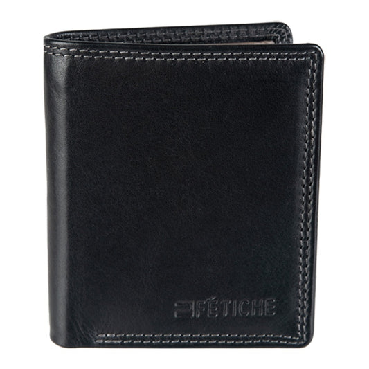 Δερμάτινο χειροποίητο ανδρικό πορτοφόλι / Κωδικός Προϊόντος: AN 9-954 blackgrey