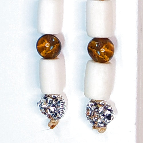 Μπεγλέρι χειροποίητο από Κόκκαλο Καμήλας και φυσικό πέτρωμα Μάτι Τίγρης / Κωδικός Προϊόντος: BR1005