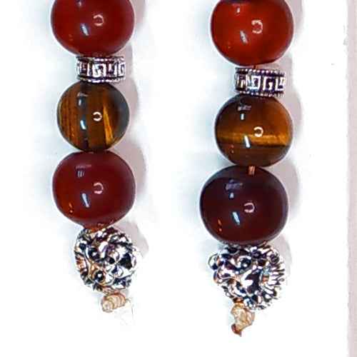 Μπεγλέρι χειροποίητο από Κέρατο και φυσικό πέτρωμα Μάτι Τίγρης / Κωδικός Προϊόντος: BR1006