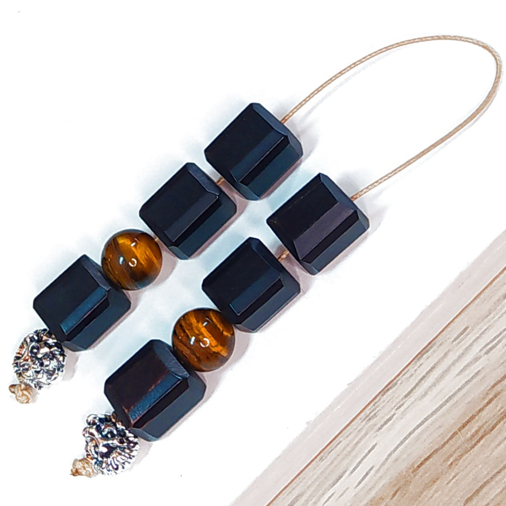 Μπεγλέρι χειροποίητο από Κέρατο και φυσικό πέτρωμα Μάτι Τίγρης / Κωδικός Προϊόντος: BR1007