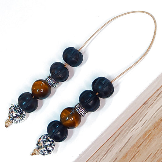 Μπεγλέρι χειροποίητο από Κέρατο και φυσικό πέτρωμα Μάτι Τίγρης / Κωδικός Προϊόντος: BR1008