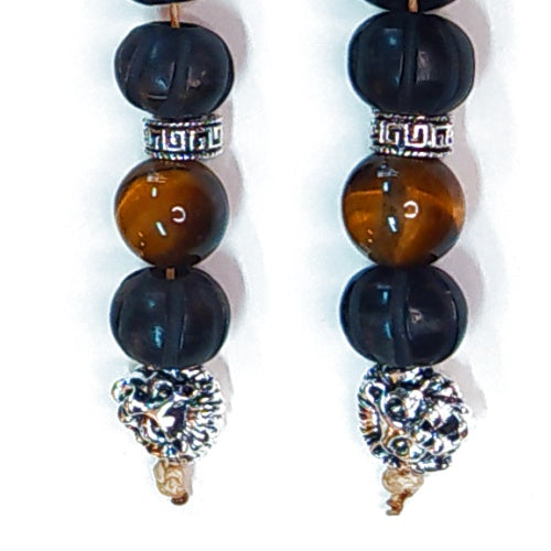 Μπεγλέρι χειροποίητο από Κέρατο και φυσικό πέτρωμα Μάτι Τίγρης / Κωδικός Προϊόντος: BR1008