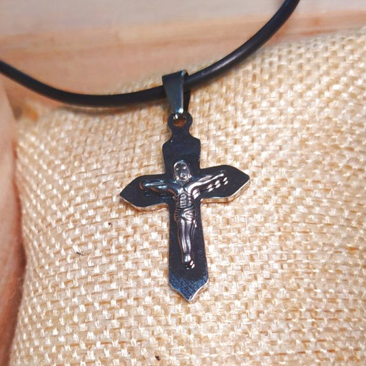 Κρεμαστός Σταυρός φυλακτό από Ανοξείδωτο Ατσάλι / Κωδικός Προϊόντος: BR543