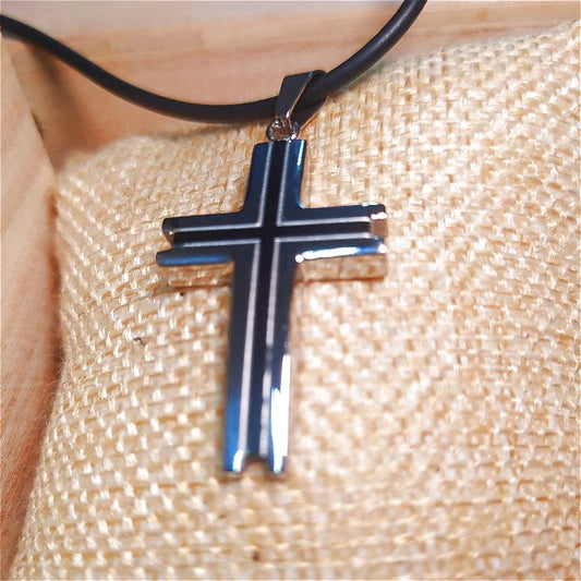 Κρεμαστός Σταυρός φυλακτό από Ανοξείδωτο Ατσάλι / Κωδικός Προϊόντος: BR549