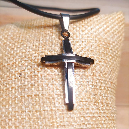 Κρεμαστός Σταυρός φυλακτό από Ανοξείδωτο Ατσάλι / Κωδικός Προϊόντος: BR552