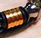 Leather 55 Ανδρικό Xειροποίητο Δερμάτινο βραχιόλι με ανοξείδωτο ατσάλι σε συσκευασία δώρου / Κωδικός Προϊόντος: C125