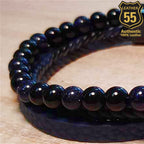 Leather 55 Ανδρικό Xειροποίητο Δερμάτινο βραχιόλι με ανοξείδωτο ατσάλι σε συσκευασία δώρου / Κωδικός Προϊόντος: C179