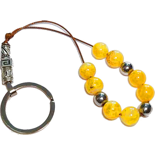 Ημιπολύτιμων λίθων Μπρελόκ μπεγλέρι από Αχάτη και Αιματίτη / Κωδικός Προϊόντος: KEY126