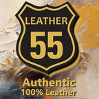 Leather 55 Ανδρικό Xειροποίητο Δερμάτινο βραχιόλι με ανοξείδωτο ατσάλι σε συσκευασία δώρου / Κωδικός Προϊόντος: C121