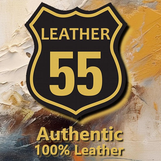 Leather 55 Ανδρικό Xειροποίητο Δερμάτινο βραχιόλι με ανοξείδωτο ατσάλι σε συσκευασία δώρου / Κωδικός Προϊόντος: C144