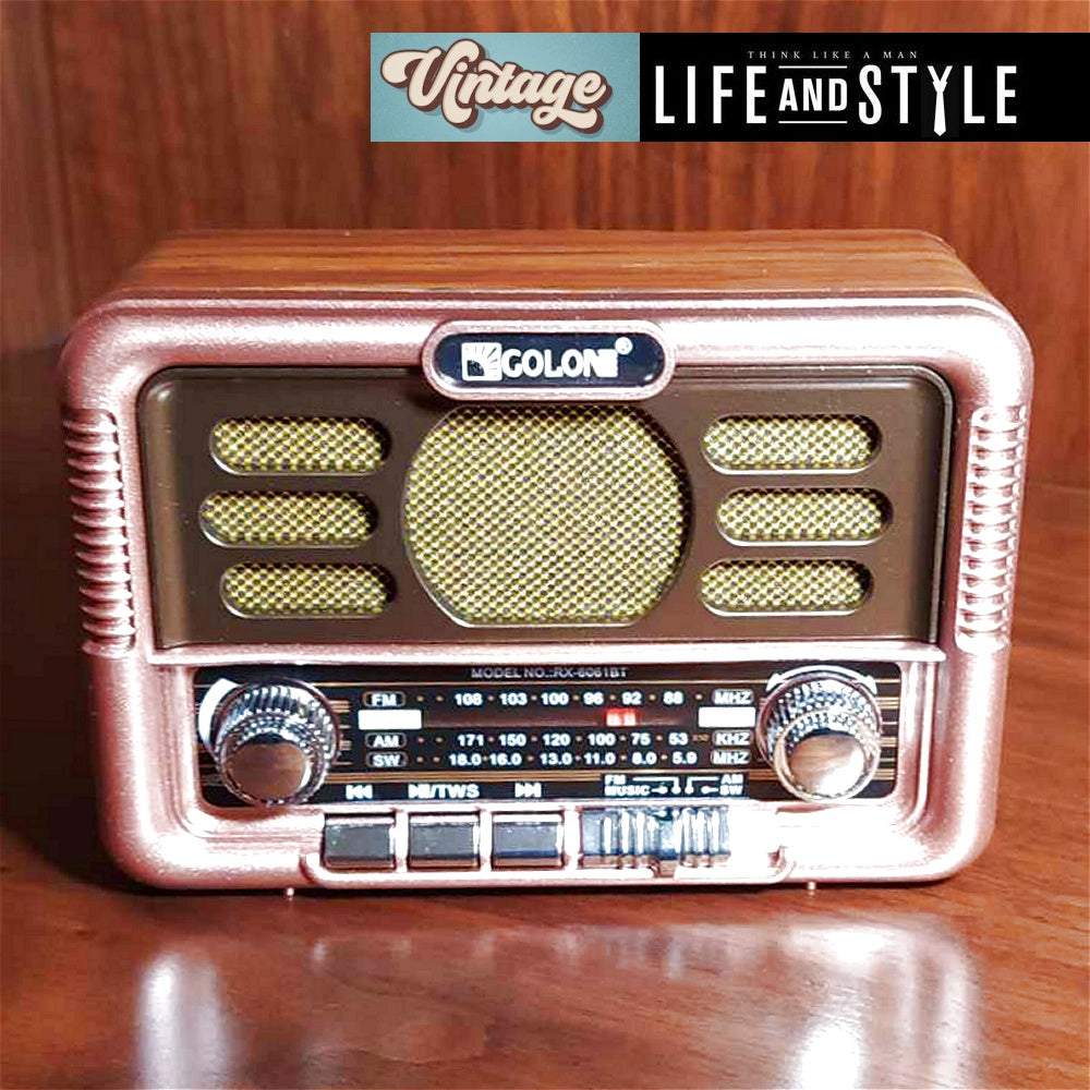 Επαναφορτιζόμενο Vintage ραδιόφωνο & Bluetooth / Κωδικός Προϊόντος: T134