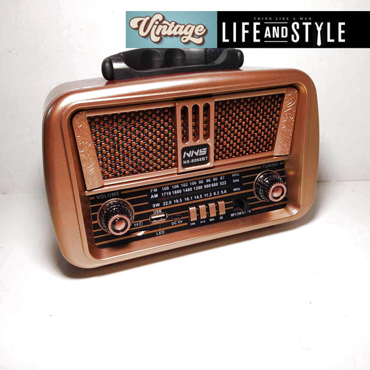 Επαναφορτιζόμενο Vintage ραδιόφωνο & Bluetooth / Κωδικός Προϊόντος: T135