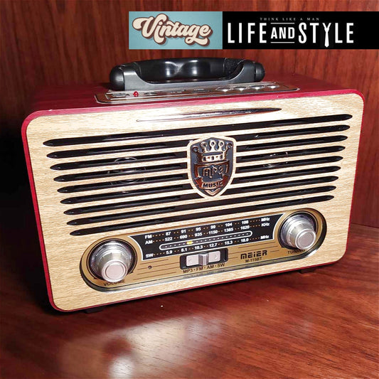 Επαναφορτιζόμενο Vintage ραδιόφωνο & Bluetooth / Κωδικός Προϊόντος: T137