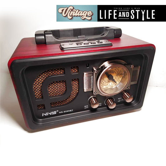 Επαναφορτιζόμενο Vintage ραδιόφωνο & Bluetooth / Κωδικός Προϊόντος: T143