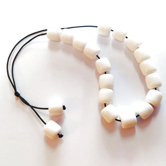 Κομπολόι χειροποίητο από μίγμα κεχριμπαριού με 19 χάντρες / Κωδικός Προϊόντος: BR241