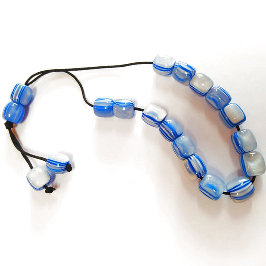 Κομπολόι χειροποίητο από μίγμα κεχριμπαριού με 19 χάντρες / Κωδικός Προϊόντος: BR277