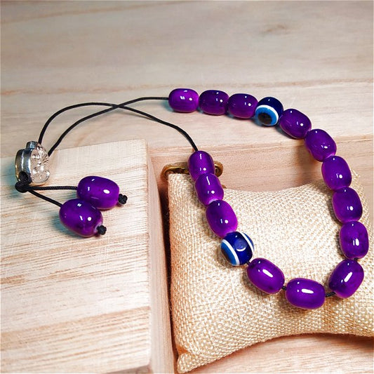 Κομπολόι χειροποίητο από μίγμα κεχριμπαριού με 18 χάντρες / Κωδικός Προϊόντος: BR425