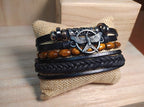 Leather χειροποίητο Δερμάτινο βραχιόλι με δέσιμο / Κωδικός Προϊόντος: BR183