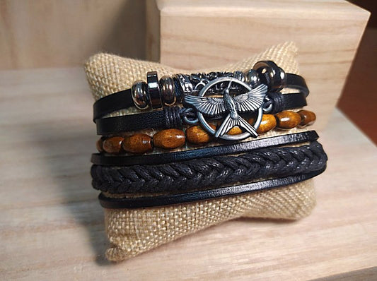 Leather χειροποίητο Δερμάτινο βραχιόλι με δέσιμο / Κωδικός Προϊόντος: BR183