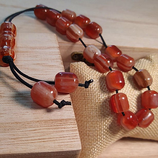 Κομπολόι χειροποίητο από μίγμα κεχριμπαριού με 19 χάντρες / Κωδικός Προϊόντος: BR248