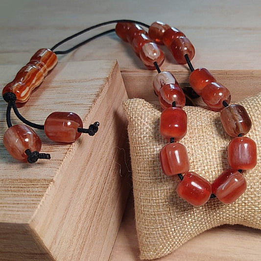 Κομπολόι χειροποίητο από μίγμα κεχριμπαριού με 19 χάντρες / Κωδικός Προϊόντος: BR248