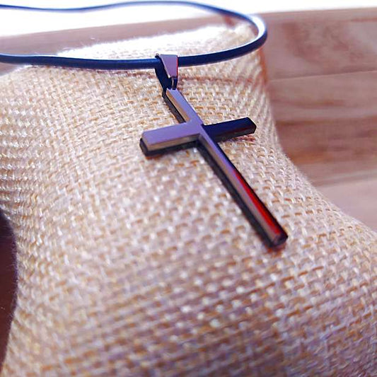 Κρεμαστός Σταυρός φυλακτό από Ανοξείδωτο Ατσάλι / Κωδικός Προϊόντος: BR317